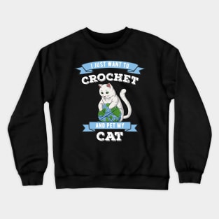 Crochet and Cats | Knitting Kitten Gift Ideas Crewneck Sweatshirt